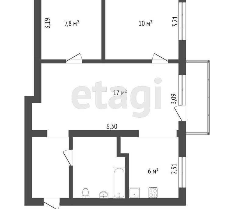 квартира г Ачинск мкр 8-й 13 фото 16