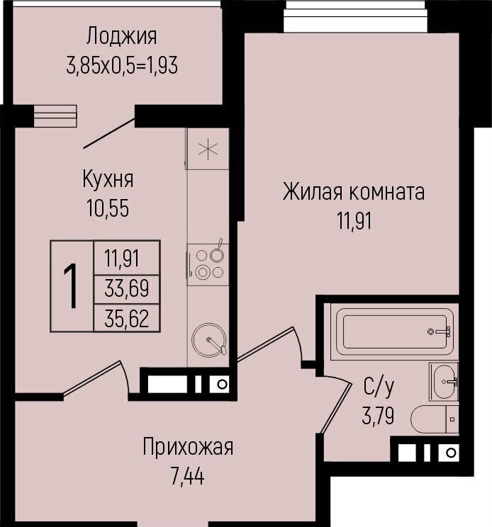 квартира г Краснодар р-н Прикубанский ул им. Владислава Лемиша з/у 5 фото 1