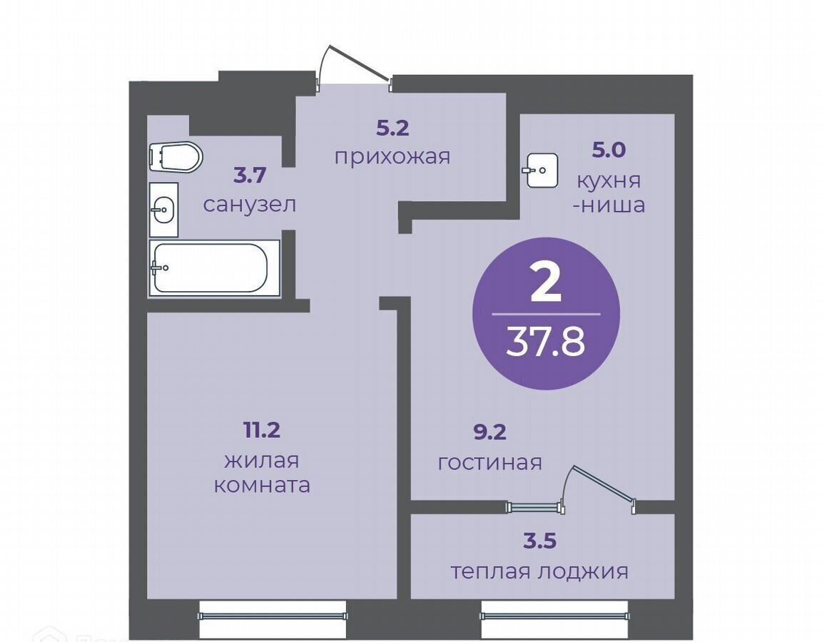 квартира г Красноярск р-н Кировский ул Кутузова 1 Прогресс-кварталы «Перемены» фото 1