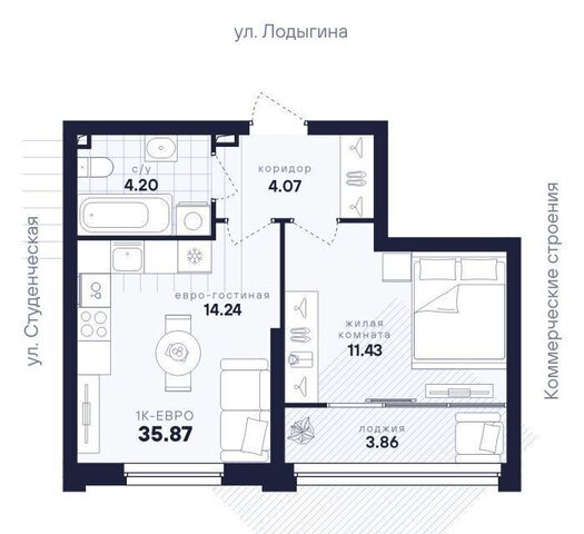 квартира р-н Кировский ул Малышева 145 фото