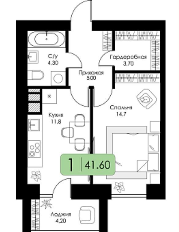 квартира г Смоленск п Одинцово р-н Ленинский д. 5, блок-секц. 1, 2, 3 фото 27