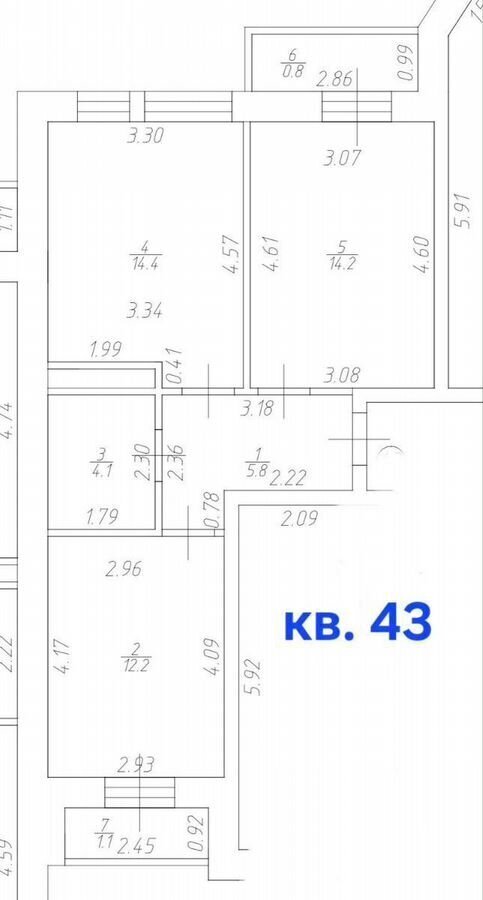 квартира г Казань Суконная слобода ул Волкова 12 фото 18