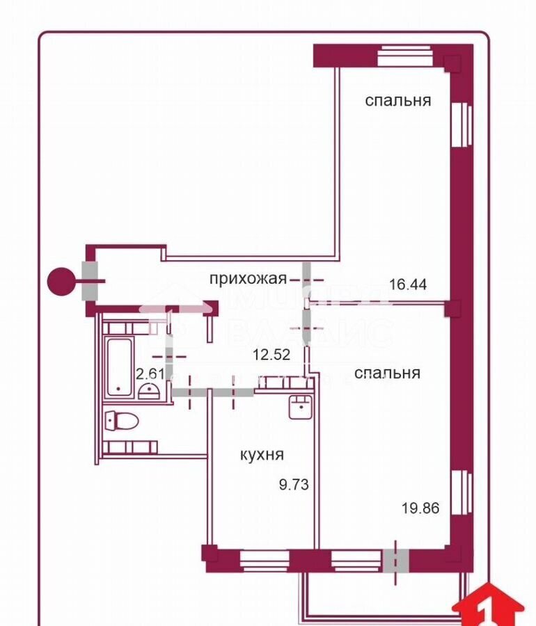 квартира г Омск р-н Центральный ул 21-я Амурская 25 фото 28