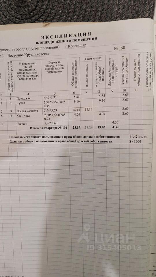 квартира г Краснодар р-н Прикубанский ул Восточно-Кругликовская 68 фото 15