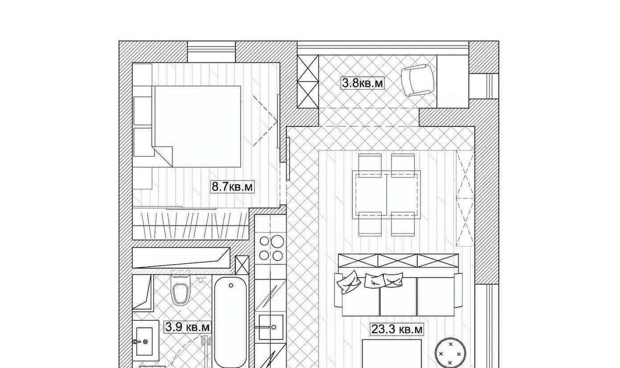 квартира г Казань Авиастроительная ул Виктора Сажинова 2/12 фото 2
