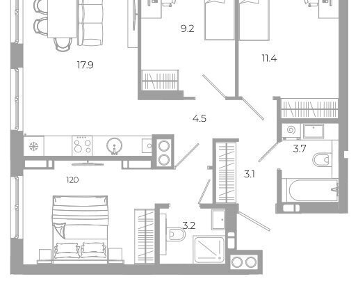 квартира г Астрахань р-н Советский ул Космонавтов 18 с 1 фото 1
