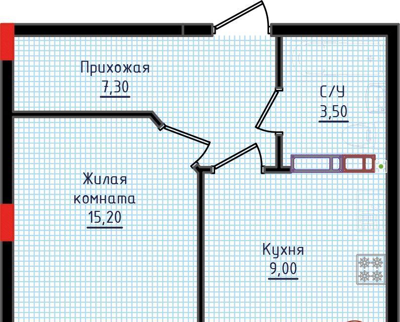 квартира г Ставрополь р-н Промышленный ул Якова Андрюшина 6 фото 1