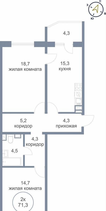 квартира г Нефтеюганск мкр 17-й 9 фото 1