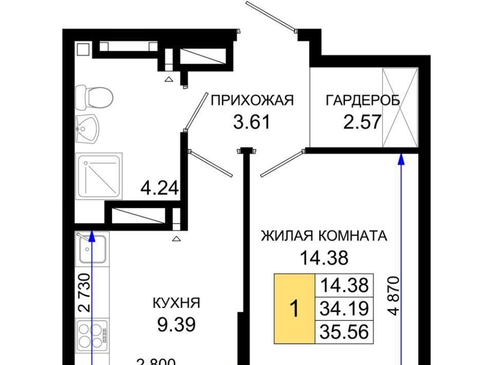 квартира г Ростов-на-Дону р-н Октябрьский пер Нефтекачка ЖК «Октябрь Парк» фото 1