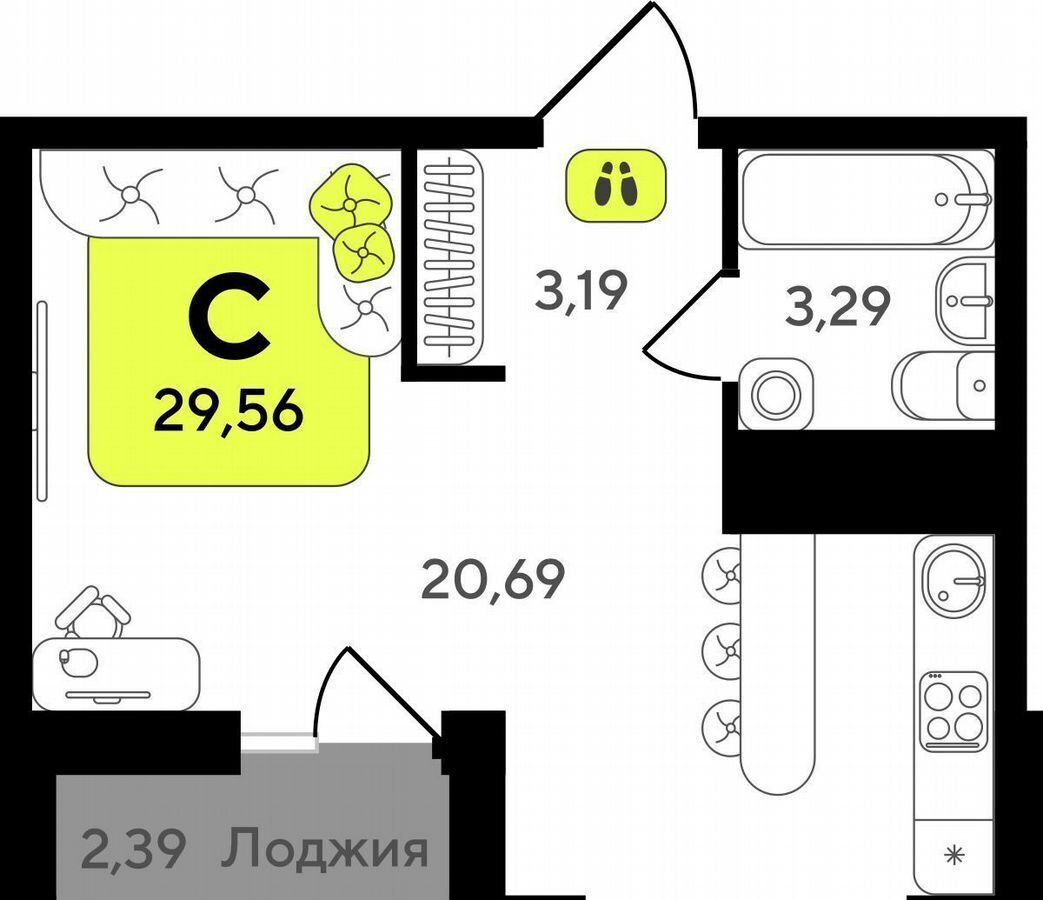 квартира г Тюмень р-н Центральный ул разведчика Кузнецова 10 фото 1