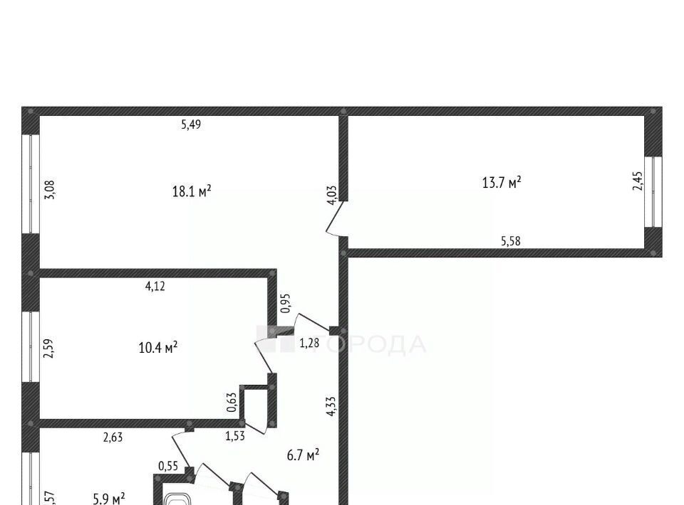 квартира г Барнаул р-н Октябрьский ВРЗ ул Водопроводная 103 фото 2