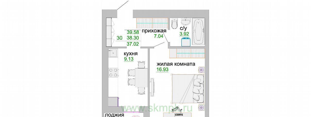 квартира р-н Зеленоградский г Зеленоградск ул Тургенева 16а корп. 2 фото 5