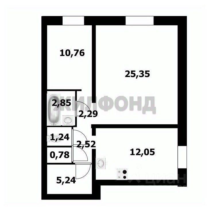 квартира г Новосибирск р-н Кировский ул Виктора Шевелева 18 фото 14