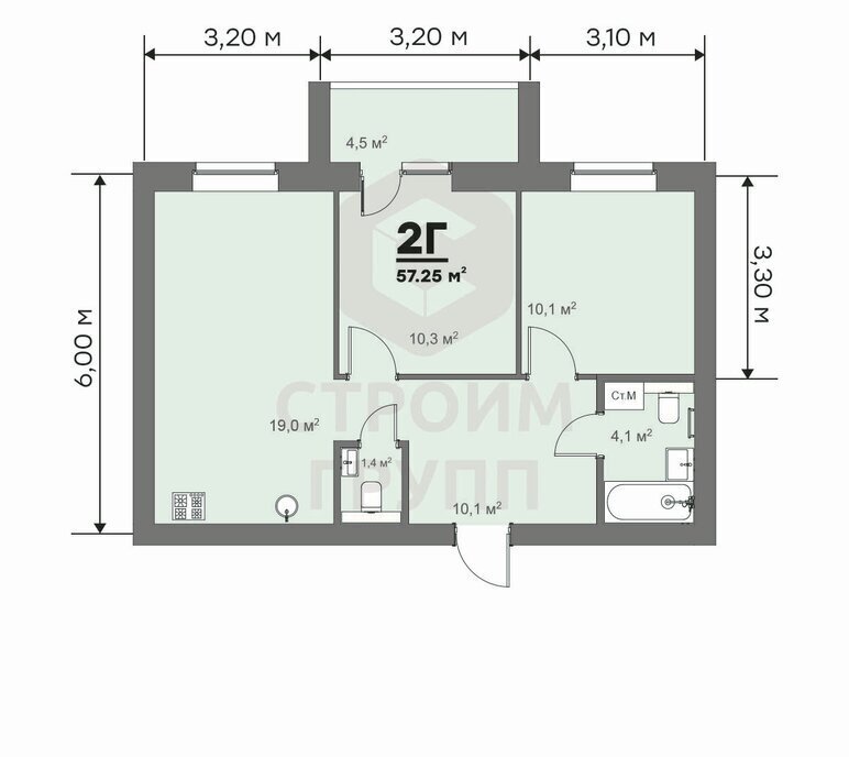 квартира г Ковров ул Строителей 39/3 фото 2