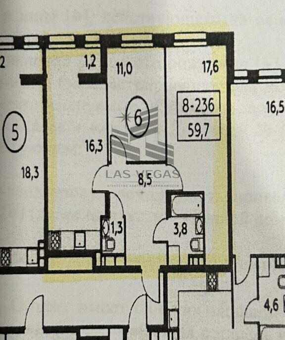 квартира г Москва метро Коммунарка ТиНАО б-р Скандинавский 17 Потапово фото 23