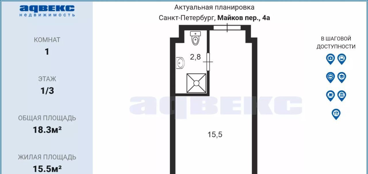квартира г Санкт-Петербург метро Нарвская пер Майков 4а фото 2