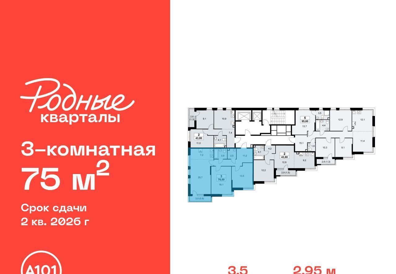 квартира г Щербинка ЖК «Родные кварталы» Филатов Луг фото 2