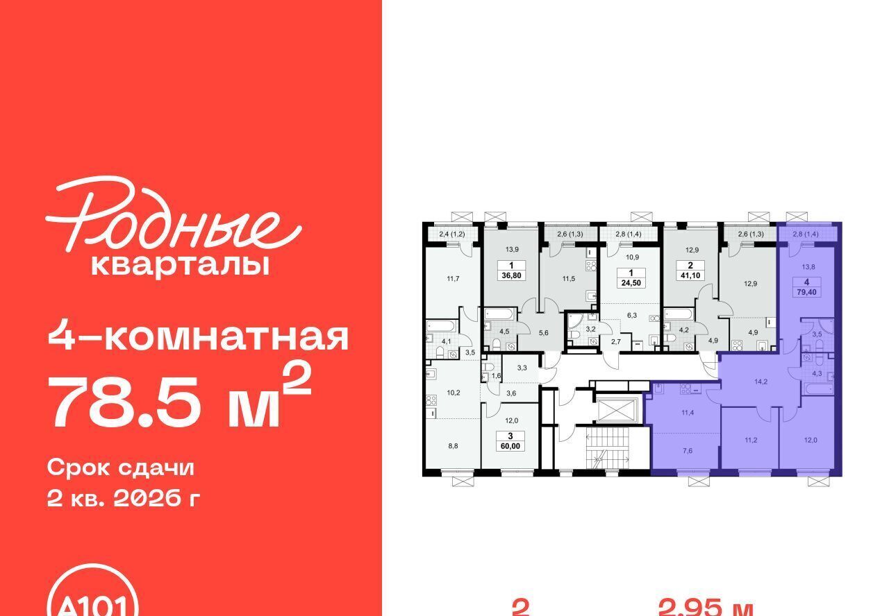 квартира г Щербинка ЖК «Родные кварталы» Филатов Луг фото 2
