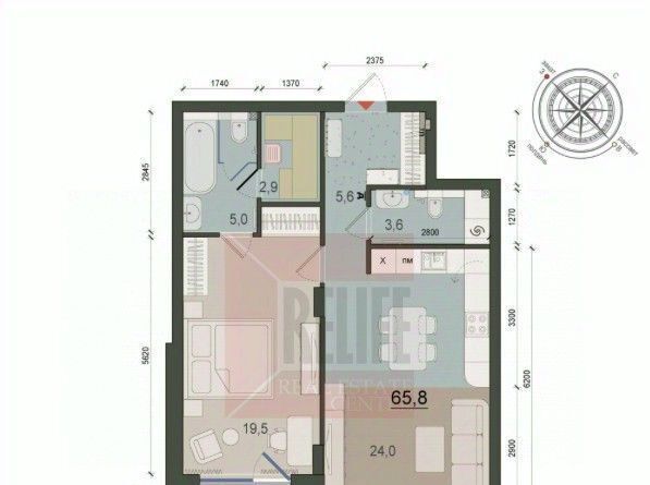 квартира г Калининград р-н Ленинградский ул Молодой гвардии 34к/1 фото 2