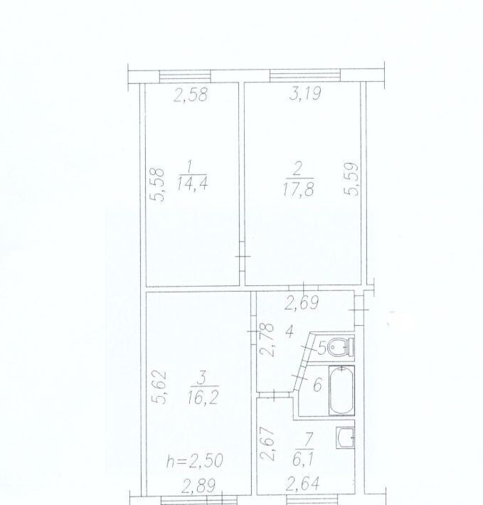 квартира г Новокузнецк р-н Центральный ул Грдины 14 фото 2