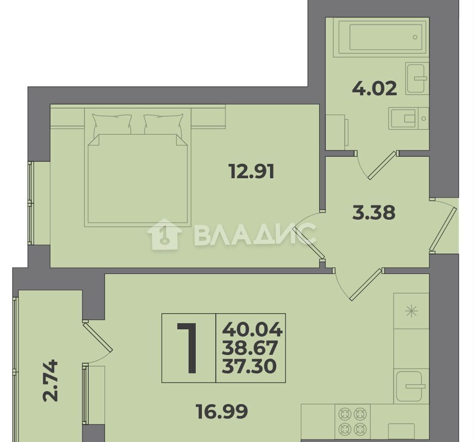 квартира г Калининград р-н Московский ул Крейсерская 13к/2 фото 4