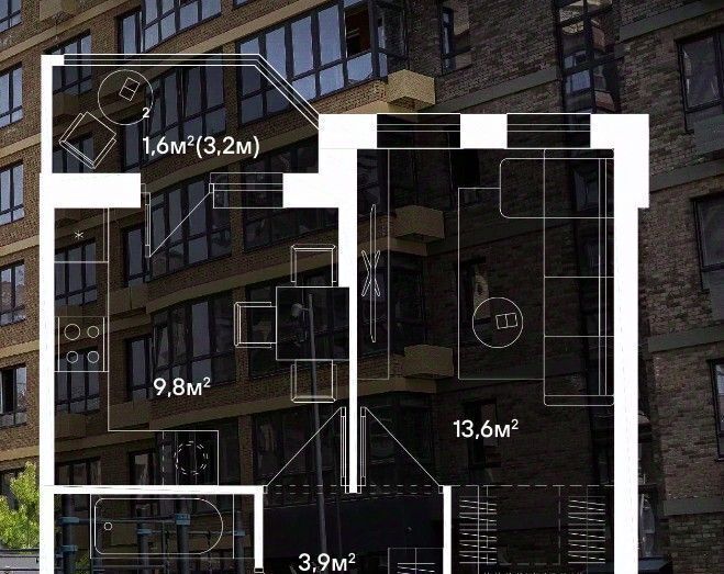 квартира г Краснодар р-н Прикубанский ул им. генерала Корнилова 14к/1 фото 1