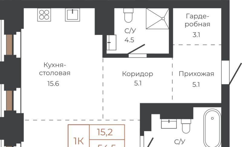 квартира г Барнаул р-н Центральный пл им В.Н.Баварина 8к/2 фото 1