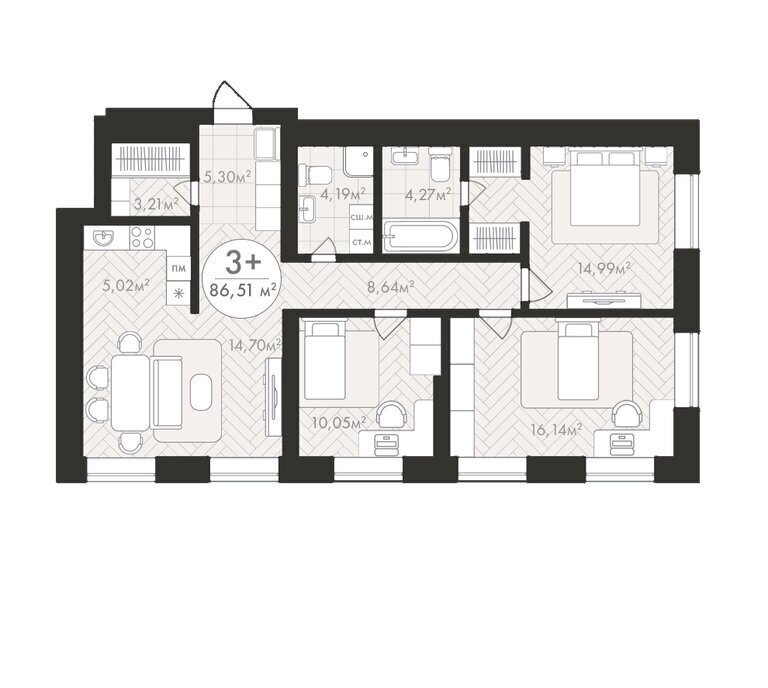 квартира г Уфа р-н Кировский Южный-2 фото 1