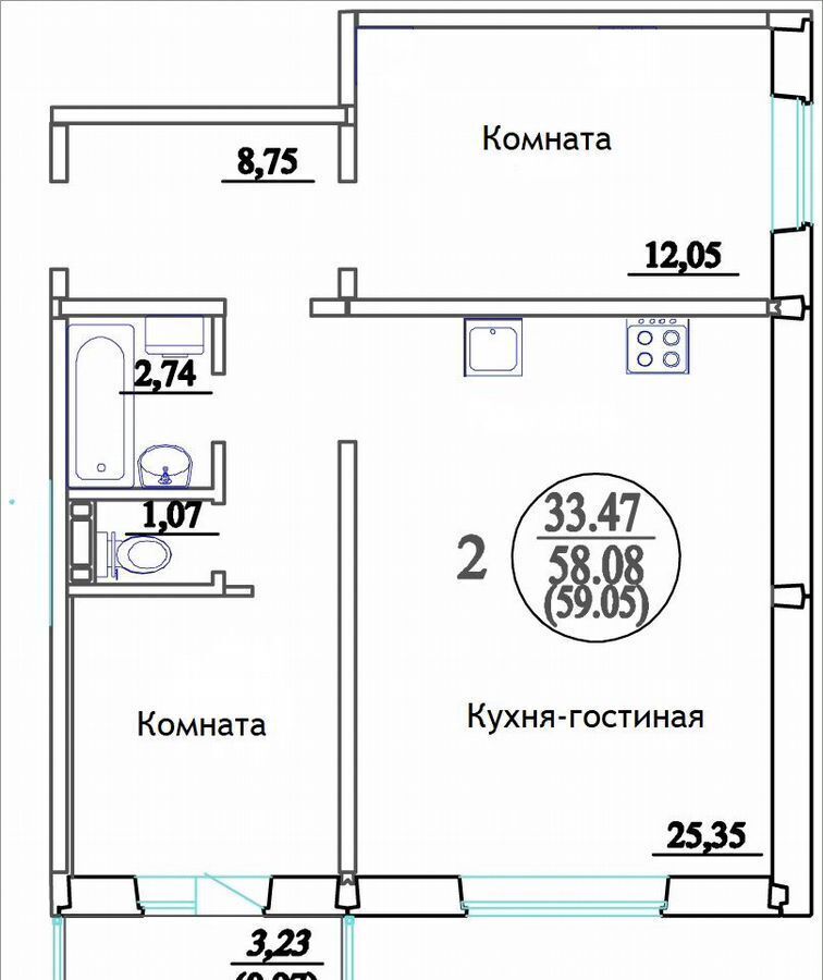 квартира г Новосибирск р-н Октябрьский Золотая Нива ул Виталия Потылицына 11 фото 24