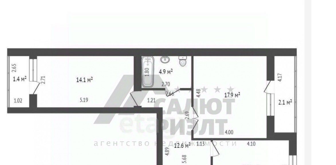 квартира г Калининград р-н Центральный ул Белинского 44 фото 21