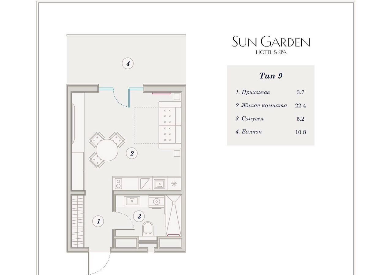 квартира р-н Анапский г Анапа ул Железнодорожная 1 SunGarden Hotel&SPA фото 2