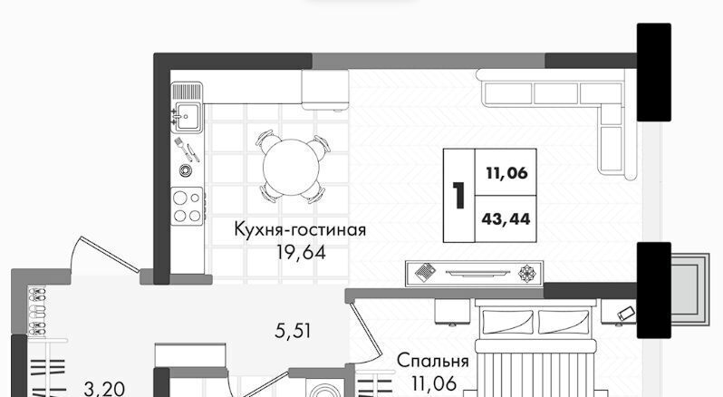 квартира г Краснодар р-н Прикубанский Жилой комплекс Зеленая тер. фото 1