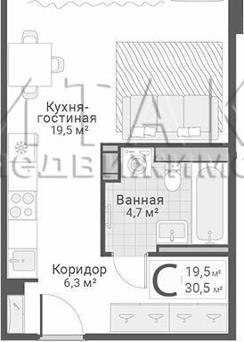 квартира г Санкт-Петербург метро Проспект Просвещения ул Руднева 15 округ № 15 фото 9
