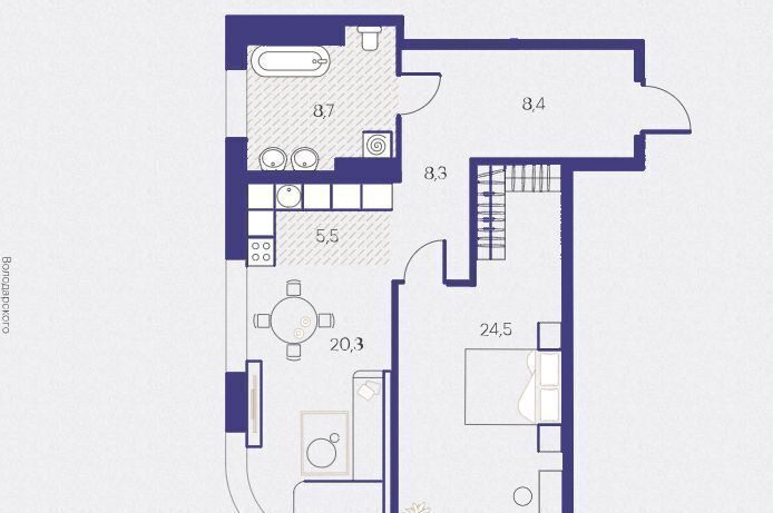 квартира г Тюмень р-н Центральный ул Первомайская 8 ЖК «White House» Центральный административный округ фото 18