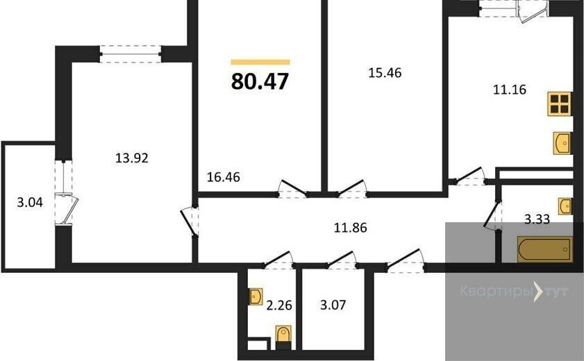 квартира г Воронеж р-н Коминтерновский ЖК "Домино" фото 1