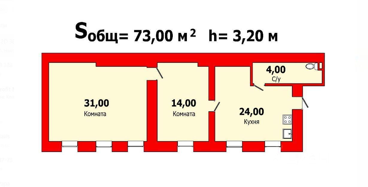 квартира г Санкт-Петербург р-н Василеостровский линия 8-я В.О. 19 округ № 7, В. О., Ленинградская область фото 21
