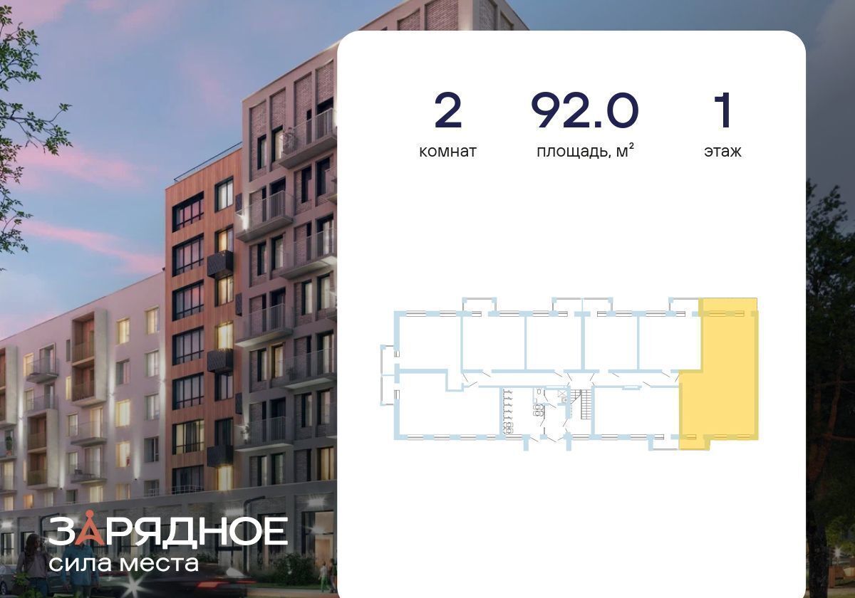 квартира г Киров р-н Ленинский ул 4-й Пятилетки 86 ЖК «Зарядное» фото 2