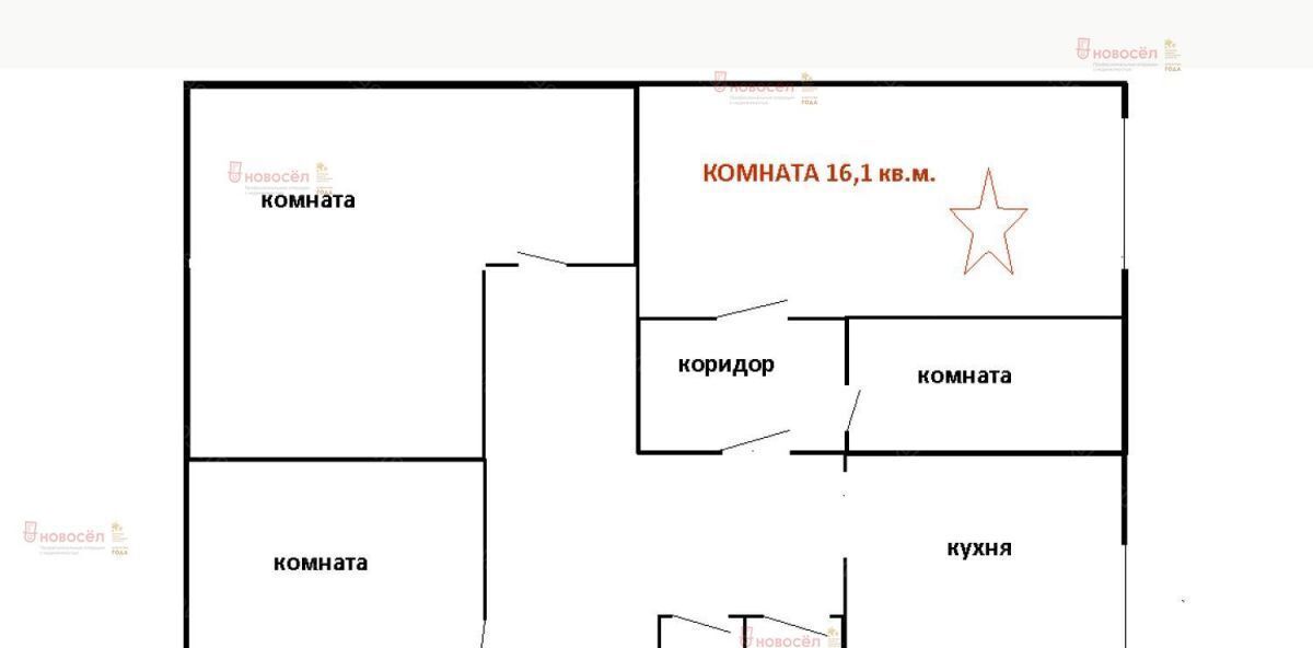 комната г Екатеринбург Уралмаш ул. Ильича, 11 фото 4