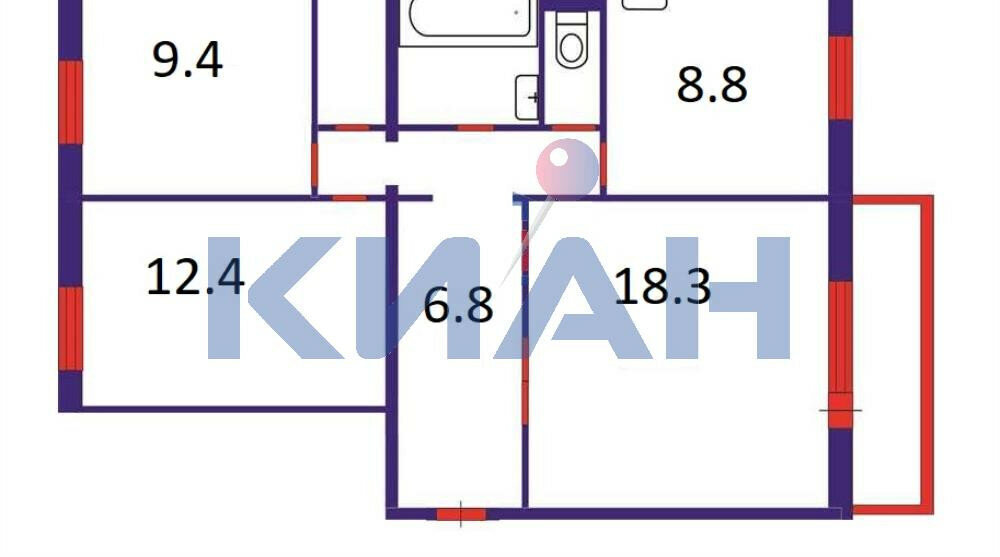 квартира г Красноярск р-н Кировский ул Кутузова 40 фото 25