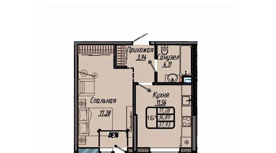 квартира г Краснодар р-н Прикубанский микрорайон 9-й километр фото 1