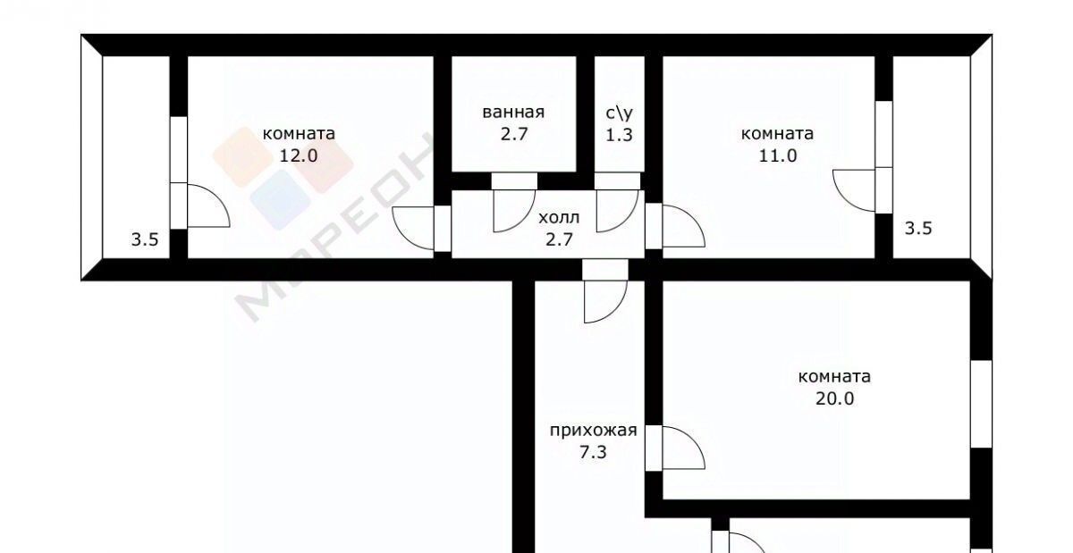 квартира г Краснодар р-н Центральный ул Ростовское Шоссе 12/1 фото 20