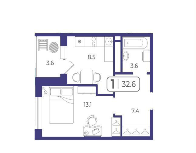 квартира г Тюмень р-н Ленинский ул Дамбовская 29 корп. 2 фото 2