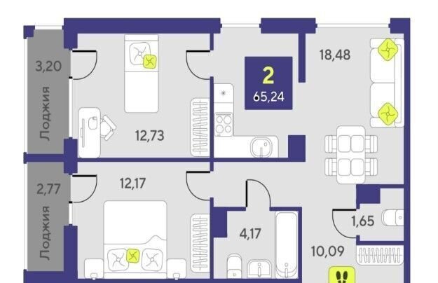 квартира г Тюмень р-н Центральный ул разведчика Кузнецова 9 фото 19