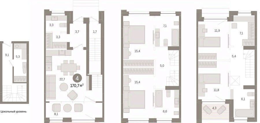 квартира г Тюмень р-н Центральный ул Муравленко 9/2 фото 3