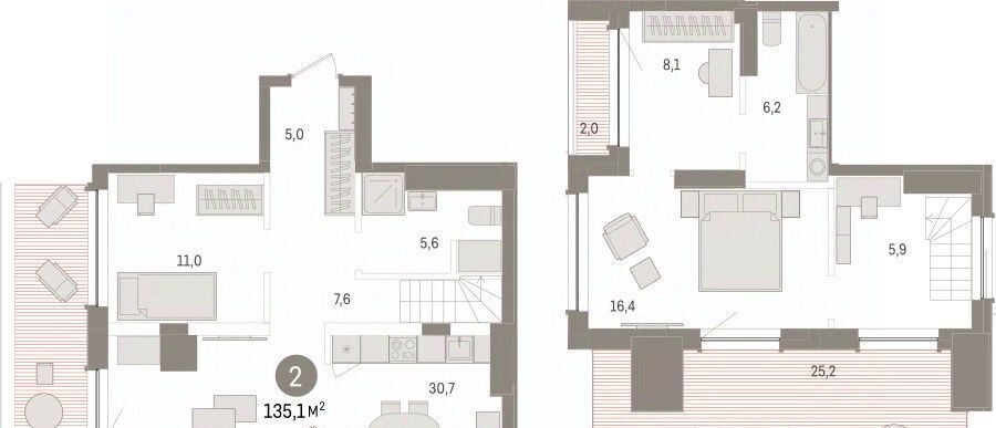 квартира г Тюмень р-н Центральный ул Муравленко 9/2 фото 3
