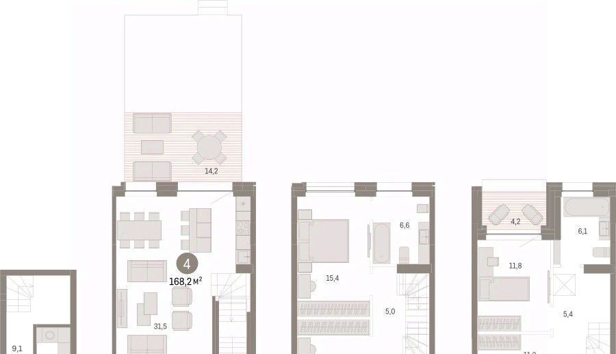 квартира г Тюмень р-н Центральный ул Муравленко 9/2 фото 3