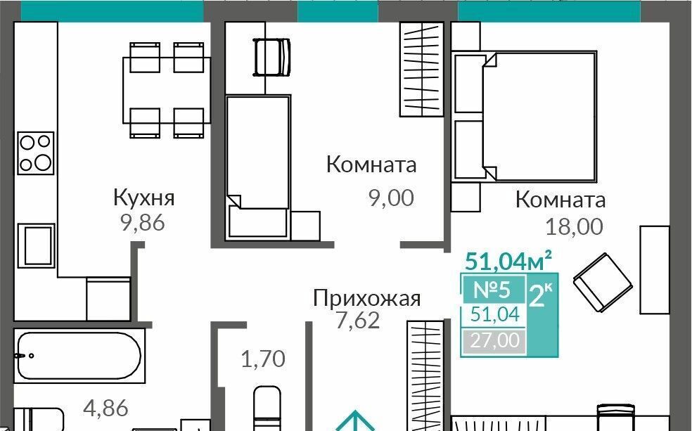 квартира г Симферополь р-н Киевский ул Никанорова 1 квартал «Абрикос» Город «Крымская Роза». Жилой квартал «Абрикос» фото 5
