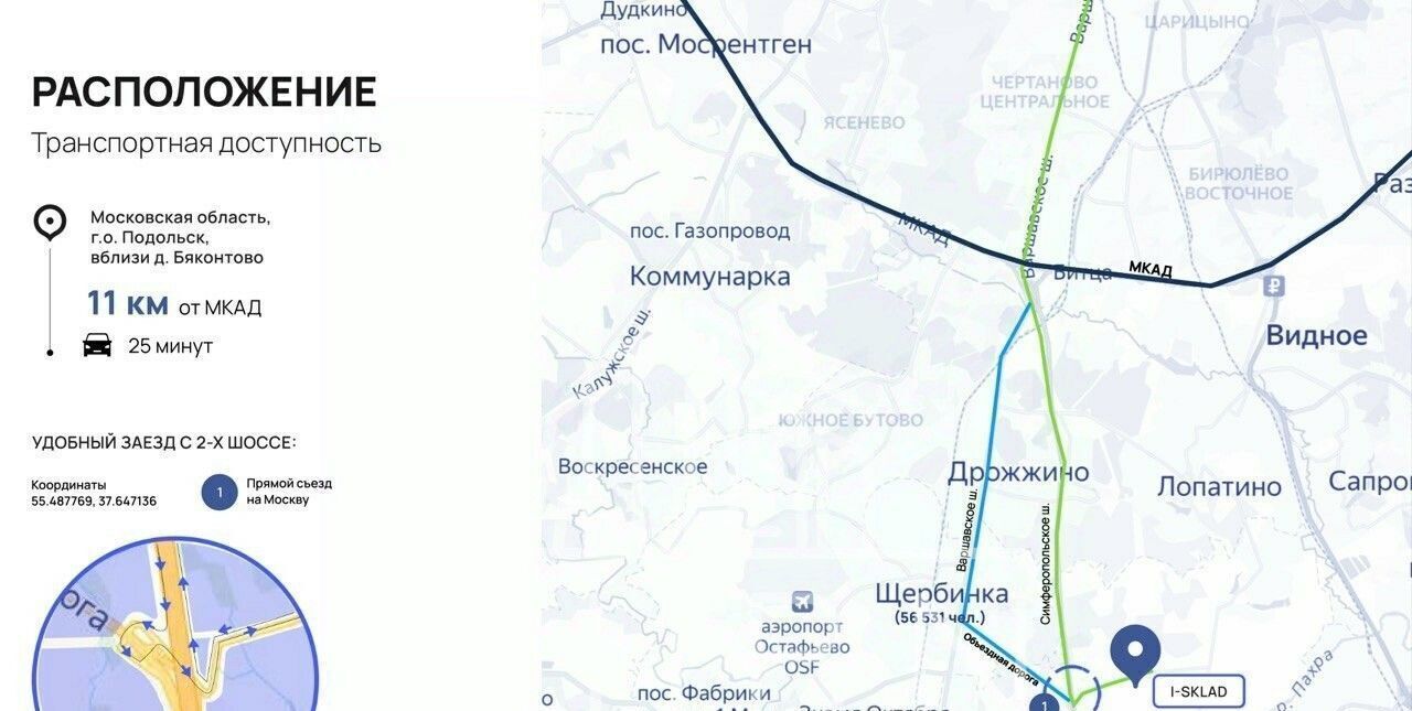 офис г Домодедово д Минаево КП Южный Парк Щербинка, 1 фото 2
