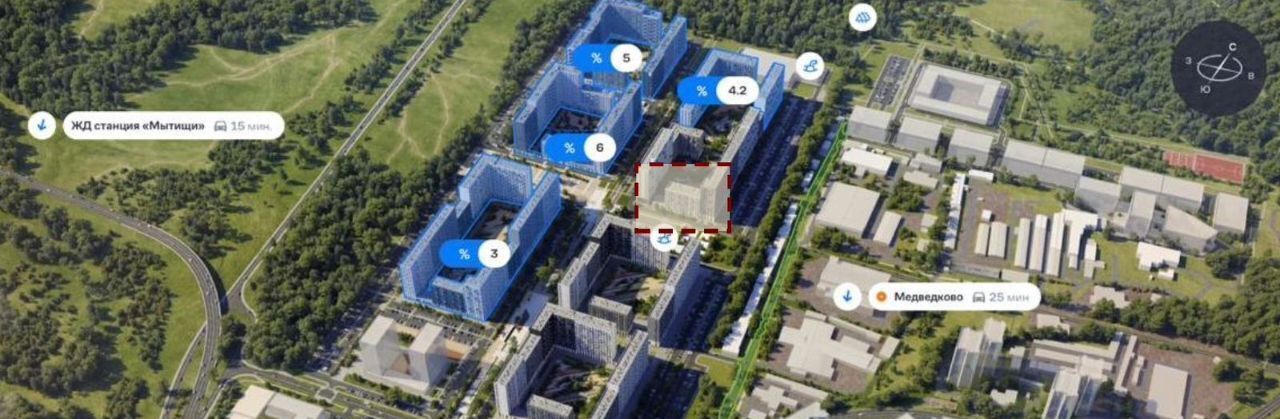 торговое помещение г Мытищи ЖК «Мытищи Парк» Медведково фото 3