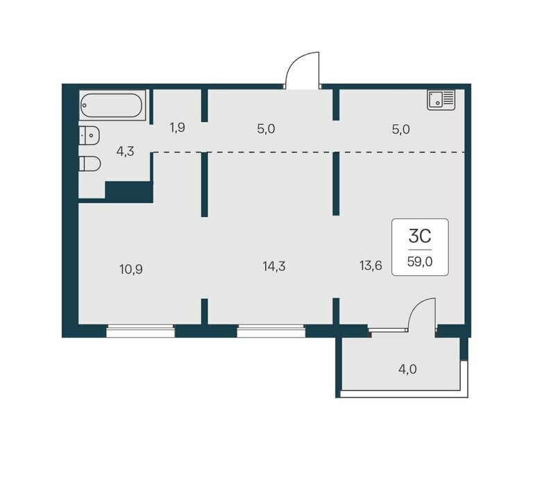 квартира г Новосибирск р-н Калининский Заельцовская ул Игарская 6 фото 1